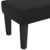 Bench Black Faux Leather – 70x30x30 cm