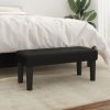 Bench Black Faux Leather – 70x30x30 cm