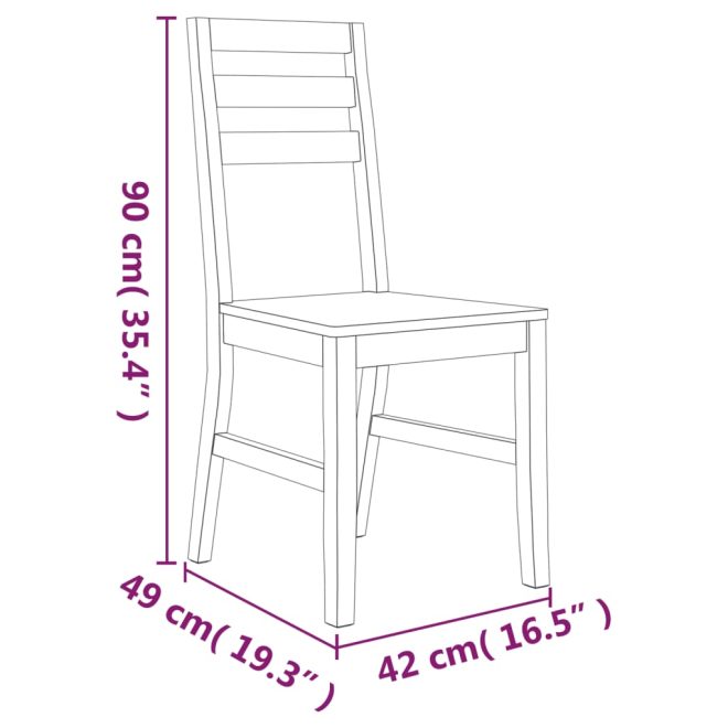 Dining Set Solid Wood Acacia – 5