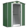 Garden Shed 192x108x223 cm Galvanised Steel – Green