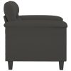 Angeles Sofa Chair Dark Grey Microfibre Fabric – 90x77x80 cm