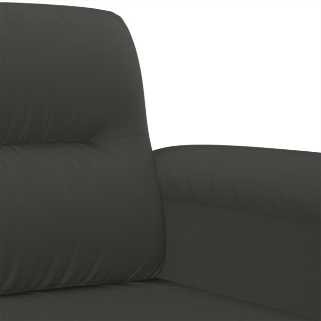 Angeles Sofa Chair Dark Grey Microfibre Fabric – 90x77x80 cm