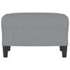 Footstool Fabric – 60x50x41 cm, Light Grey