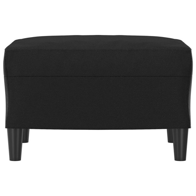 Footstool Faux Leather – 60x50x41 cm, Black