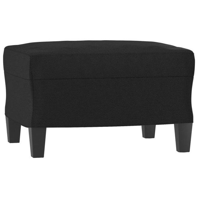 Footstool Faux Leather – 60x50x41 cm, Black