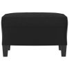 Footstool Faux Leather – 60x50x41 cm, Black