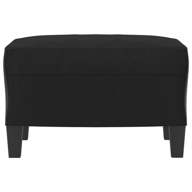 Footstool Faux Leather – 60x50x41 cm, Black