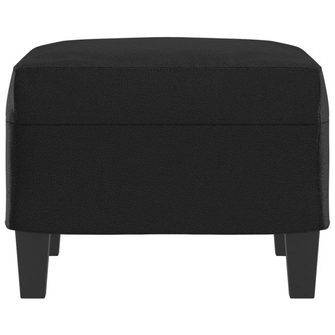 Footstool Faux Leather – 60x50x41 cm, Black