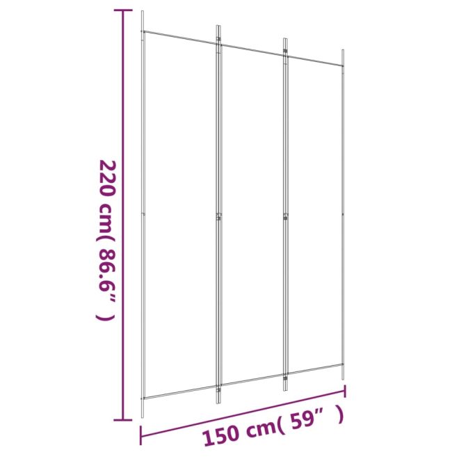 Tothill Room Divider Fabric – 150×220 cm, White