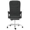 Massage Reclining Office Chair Black Faux Leather