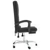 Massage Reclining Office Chair Black Faux Leather