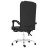 Massage Reclining Office Chair Black Faux Leather