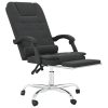 Massage Reclining Office Chair Black Faux Leather