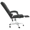 Massage Reclining Office Chair Black Faux Leather