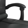 Massage Reclining Office Chair Black Faux Leather