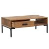 Coffee Table 90x50x35 cm Solid Recycled Pinewood – Brown