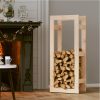 Firewood Rack Solid Wood Pine – 41x25x100 cm