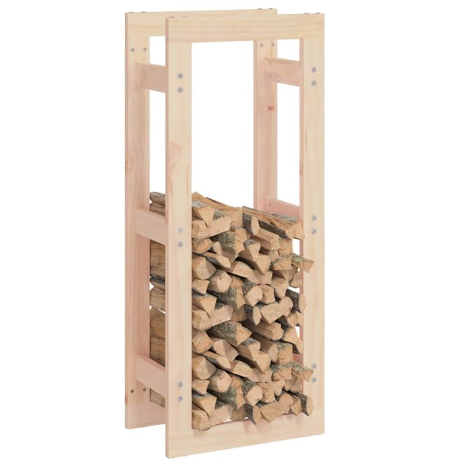 Firewood Rack Solid Wood Pine – 41x25x100 cm