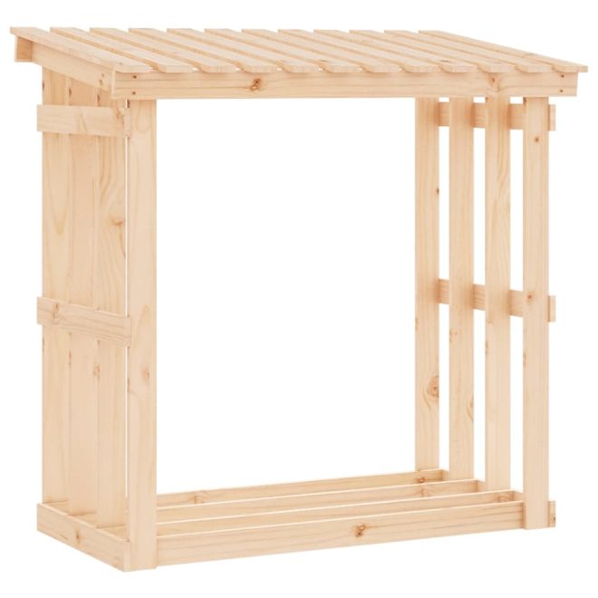 Firewood Rack Solid Wood Pine – 108×64.5×109 cm