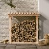 Firewood Rack Solid Wood Pine – 108×64.5×109 cm