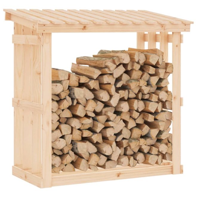 Firewood Rack Solid Wood Pine – 108×64.5×109 cm