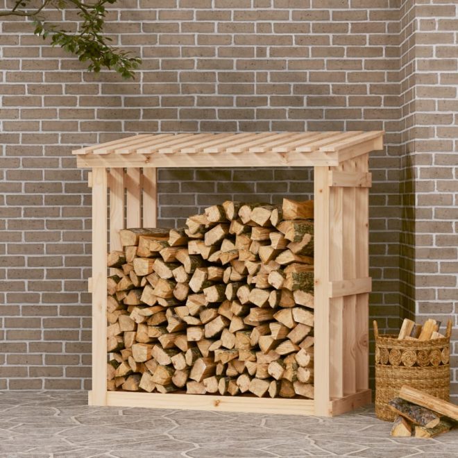 Firewood Rack Solid Wood Pine – 108×64.5×109 cm