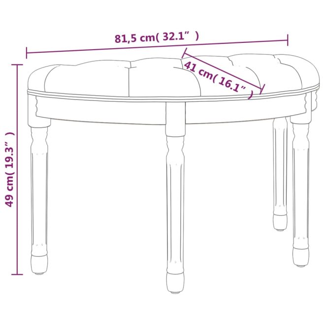 Bench – 81.5x41x49 cm, Beige