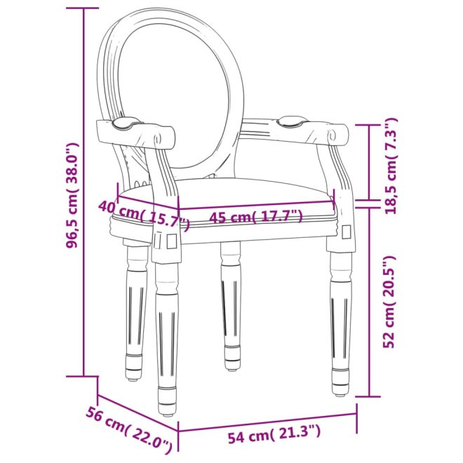 Dining Chair 54x56x96.5 cm linen – Beige