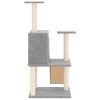 Cat Tree with Sisal Scratching Posts 109 cm – Light Grey