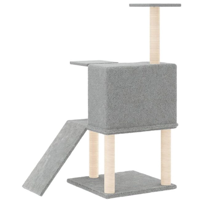 Cat Tree with Sisal Scratching Posts 109 cm – Light Grey