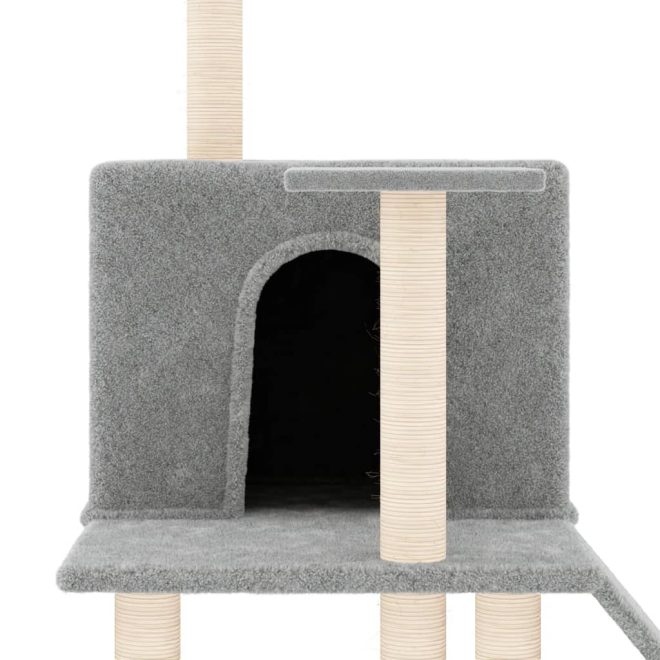 Cat Tree with Sisal Scratching Posts 109 cm – Light Grey