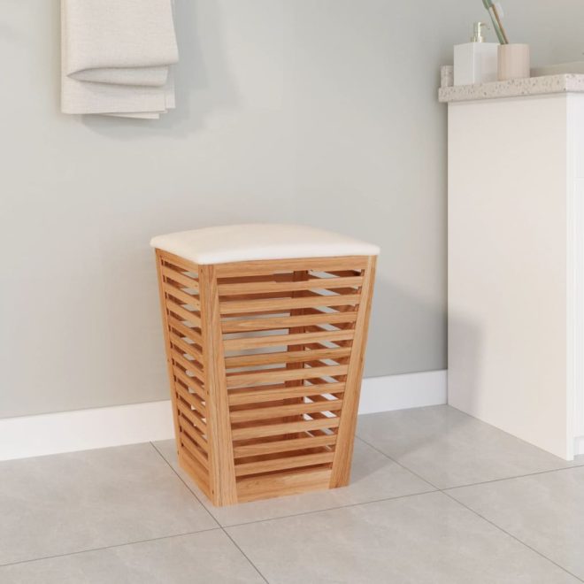 Bathroom Stool 40.5×40.5×56 cm Solid Wood Walnut