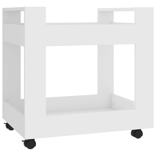 Desk Trolley 60x45x60 cm Engineered Wood – White