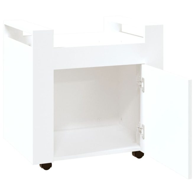 Desk Trolley 60x45x60 cm Engineered Wood – White