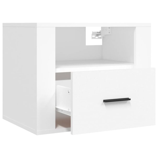 Amersham Wall-mounted Bedside Cabinet 50x36x40 cm – White, 1