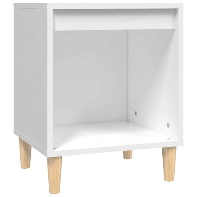 Adobes Bedside Cabinet 40x35x50 cm Engineered Wood – White, 1