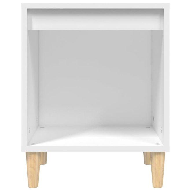 Adobes Bedside Cabinet 40x35x50 cm Engineered Wood – White, 1