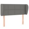 Headboard with Ears Dark Grey Fabric – 103x23x78/88 cm