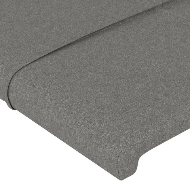 Headboard with Ears Dark Grey Fabric – 103x23x78/88 cm