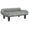 Kids Sofa Light Grey 70x40x24 cm Velvet