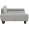 Kids Sofa Light Grey Velvet – 100x54x33 cm