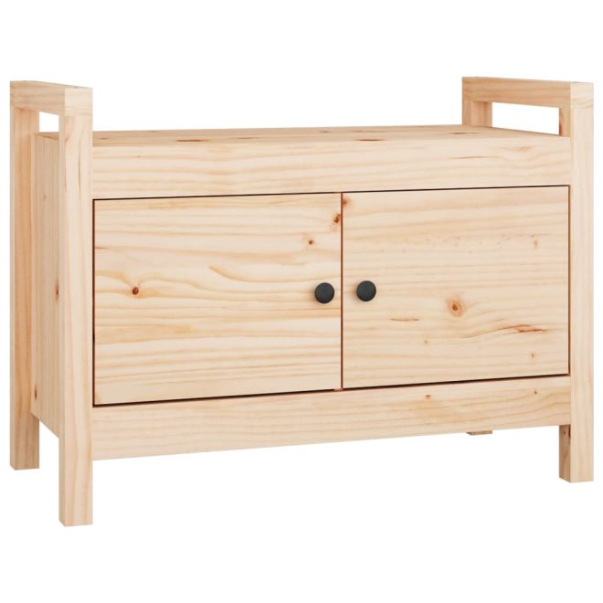 Hall Bench Solid Wood Pine – 80x40x60 cm