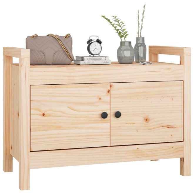 Hall Bench Solid Wood Pine – 80x40x60 cm