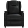 Stand up Massage Reclining Chair Faux Leather – Black