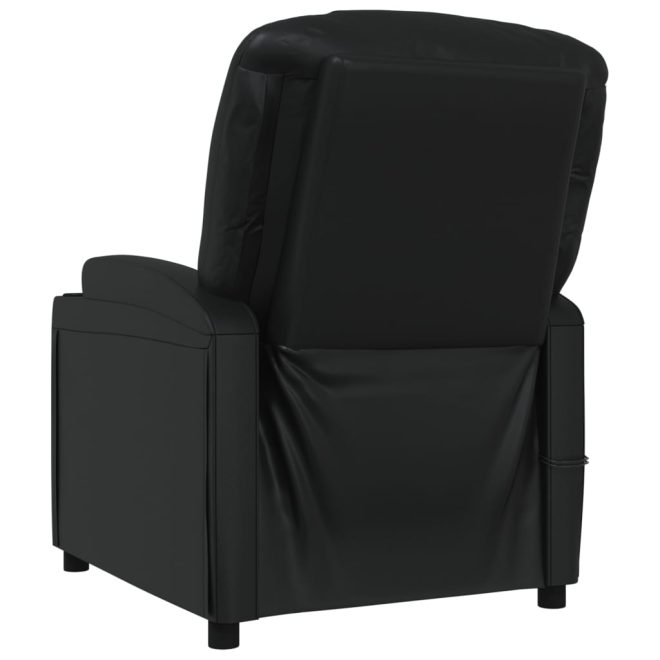 Stand up Massage Reclining Chair Faux Leather – Black