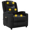 Stand up Massage Reclining Chair Faux Leather – Black