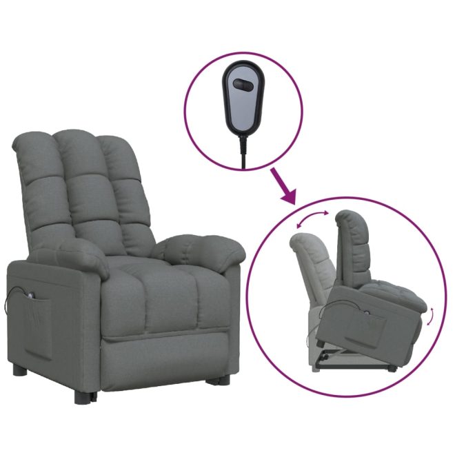 Stand up Recliner Chair Fabric – Dark Grey