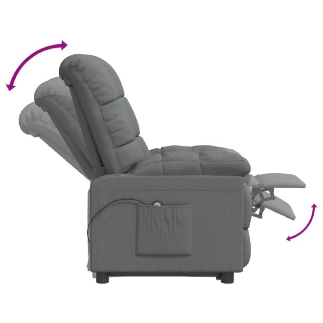 Stand up Recliner Chair Fabric – Dark Grey