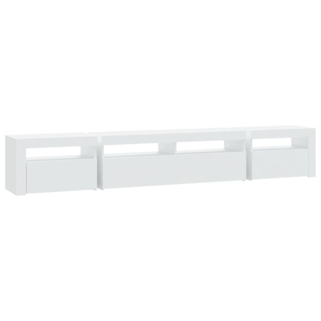 Altamonte TV Cabinet with LED Lights – 240x35x40 cm, White