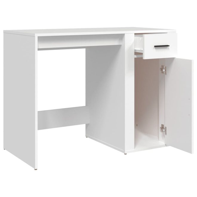 Desk 100x49x75 cm Engineered Wood – White